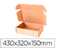 CAJA AUTOMONTABLE Q-CONNECT PARA E-COMMERCE Y REGALO CARTON RECICLADO CANAL SIMPLE 3 MM KRAFT 430X320X150 MM