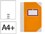 LIBRO CARTONE COSIDO FERNANDES FLECHA DIN A4+ LISO 50 HOJAS 100 GR NARANJA