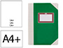 LIBRO CARTONE COSIDO FERNANDES FLECHA DIN A4+ LISO 50 HOJAS 100 GR VERDE