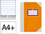 LIBRO CARTONE COSIDO FERNANDES FLECHA DIN A4+ RAYADO HORIZONTAL 50 HOJAS 100 GR NARANJA