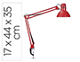 LAMPARA DE ESCRITORIO MAUL STUDY CON PINZA COLOR ROJO 170X440X350 MM