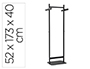 PERCHERO METALICO MAUL SALSA 8 COLGADORES COLOR NEGRO 520X1730X400 MM