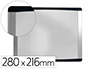 PIZARRA BLANCA BI-OFFICE INKA MAGNETICA ACERO LACADO MARCO DE ALUMINIO Y LATERALES PLASTICO NEGRO 280X216 MM