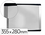 PIZARRA BLANCA BI-OFFICE INKA MAGNETICA ACERO LACADO MARCO DE ALUMINIO Y LATERALES PLASTICO NEGRO 355X280 MM