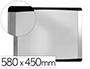 PIZARRA BLANCA BI-OFFICE INKA MAGNETICA ACERO LACADO MARCO DE ALUMINIO Y LATERALES PLASTICO NEGRO 580X450 MM