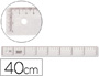 REGLA LIDERPAPEL PLASTICO CRISTAL 40 CM