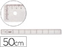 REGLA LIDERPAPEL PLASTICO CRISTAL 50 CM