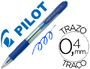 BOLIGRAFO PILOT SUPER GRIP AZUL RETRACTIL SUJECION DE CAUCHO TINTA BASE DE ACEITE