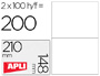 ETIQUETA ADHESIVA APLI 1264 TAMAO 210X148 MM -FOTOCOPIADORA LASER INK-JET -CAJA CON 100 HOJAS DIN A4