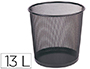 PAPELERA METALICA Q-CONNECT REJILLA NEGRA 265X285 MM