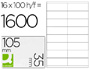 ETIQUETA ADHESIVA Q-CONNECT KF10653 TAMAO 105X35 MM FOTOCOPIADORA LASER -INK-JET CAJA CON 100 HOJAS DIN A4