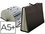 CARPETA FUELLE LIDERPAPEL CUARTO CARTON FORRADO NEGRA
