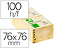 BLOC DE NOTAS ADHESIVAS QUITA Y PON Q-CONNECT 76X76 MM CON 100 HOJAS