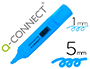 ROTULADOR Q-CONNECT FLUORESCENTE AZUL PUNTA BISELADA