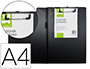 CARPETA Q-CONNECT MINICLIPS PLASTICO DIN A4 NEGRA
