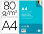 PAPEL COLOR LIDERPAPEL A4 80GR 10 COLORES SURTIDOS PAQUETE DE 100 HOJAS