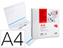 CARPETA CANGURO 2 ANILLAS MIXTAS 55MM LIDERPAPEL A4 PLASTICO COLOR BLANCO