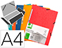 CARPETA Q-CONNECT GOMAS KF02174 CARTON SIMIL-PRESPAN SOLAPAS 320X243 MM COLORES SURTIDOS