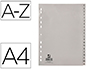 SEPARADOR ALFABETICO Q-CONNECT PLASTICO A-Z DIN A4 MULTITALADRO