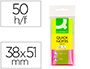 BLOC DE NOTAS ADHESIVAS QUITA Y PON Q-CONNECT 38X51 MM NEON PACK DE 3 UNIDADES CON 50 HOJAS POR COLOR