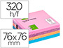 BLOC DE NOTAS ADHESIVAS QUITA Y PON Q-CONNECT CON 320 HOJAS 76X76MM