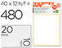 ETIQUETAS LIDERPAPEL SOBRE DE 10 H. + 2 H. OBSEQUIO 10X20 MM -35 UNIDADES POR HOJA