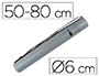 PORTAPLANOS PLASTICO LIDERPAPEL DIAMETRO 6 CM EXTENSIBLE HASTA 80 GRIS
