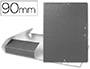 CARPETA PROYECTOS LIDERPAPEL FOLIO LOMO 90MM CARTON GOFRADO GRIS
