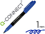 ROTULADOR Q-CONNECT PARA CD/DVD PUNTA FIBRA PERMANENTE AZUL PUNTA REDONDA 1 MM