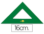 ESCUADRA LIDERPAPEL 16 CM ACRILICO VERDE