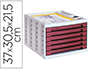 FICHERO CAJONES DE SOBREMESA ARCHIVO 2000 305X370X215 MM BANDEJA ORGANIZADORA SUPERIOR 6 CAJONES BURDEOS OPACO