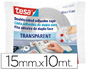 CINTA ADHESIVA TESA DOBLE CARA TRANSPARENTE 10 MT X 15 MM