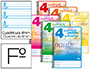 CUADERNO ESPIRAL LIDERPAPEL FOLIO PAUTAGUIA TAPA BLANDA 80H 75GR CUADRO PAUTADO 4MM CO LORES SURTIDOS