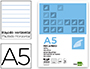 RECAMBIO LIDERPAPEL A5 120 HOJAS 80G/M2 HORIZONTAL SIN MARGEN 6 TALADROS BANDAS DE 5 COLORES