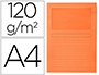 SUBCARPETA CARTULINA Q-CONNECT DIN A4 NARANJA CON VENTANA TRANSPARENTE 120 G/M2