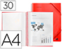 CARPETA LIDERPAPEL ESCAPARATE CON ESPIRAL 30 FUNDAS POLIPROPILENO DIN A4 ROJO