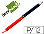LAPICES BICOLOR LIDERPAPEL JUMBO ROJO/AZUL
