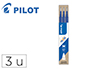 RECAMBIO BOLIGRAFO PILOT FRIXION BALL AZUL CAJA DE 3 UNIDADES