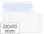 SOBRE LIDERPAPEL N 2 BLANCO DIN AMERICANO 110X220 MM TIRA DE SILICONA PAQUETE DE 25 UNIDADES