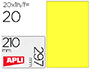 ETIQUETA ADHESIVA APLI 02878 TAMAO 210X297 MM PARA LASER FOTOCOPIADORA INK-JET CAJA CON20 HOJAS DIN A4 AMARILLO