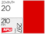 ETIQUETA ADHESIVA APLI 02880 TAMAO 210X297 MM PARA FOTOCOPIADORA LASER INK-JET CAJA CON 20 HOJAS DIN A4 ROJO