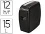 DESTRUCTORA DE DOCUMENTOS FELLOWES 21CS CAPACIDAD DE CORTE 12 H DESTRUYE GRAPAS TARJETAS CREDITO Y CLIPS 15L