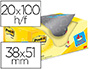 BLOC DE NOTAS ADHESIVAS QUITA Y PON POST-IT AMARILLO CANARIO 38X51 MM PACK PROMOCIONAL 16+4 GRATIS