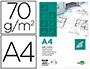 PAPEL DIBUJO LIDERPAPEL A4 210X297MM 70G/M2 VEGETAL SOBRE DE 12 HOJAS