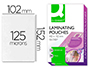BOLSA DE PLASTIFICAR Q-CONNECT 102 X 152 MM 125 MC CARNET DE FUTBOL CAJA DE 100 UNIDADES