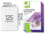 BOLSA DE PLASTIFICAR Q-CONNECT 325 X 220 MM 125 MC FOLIO CAJA DE 100 UNIDADES