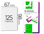 BOLSA DE PLASTIFICAR Q-CONNECT 67X98 MM 125 MC CON CLIP PARA TARJETAS DE VISITA CAJA DE 25 UNIDADES