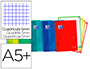 CUADERNO ESPIRAL OXFORD EBOOK 4 TAPA EXTRADURA DIN A5+ 120 H MICROPERFORADAS CUADRO 5 MM COLORES VIVOS SURTIDOS