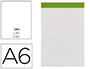 BLOC NOTAS LIDERPAPEL LISO A6 80 HOJAS 60 G/M2 PERFORADO SIN TAPA