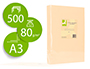 PAPEL COLOR Q-CONNECT DIN A3 80GR CREMA PAQUETE DE 500 HOJAS